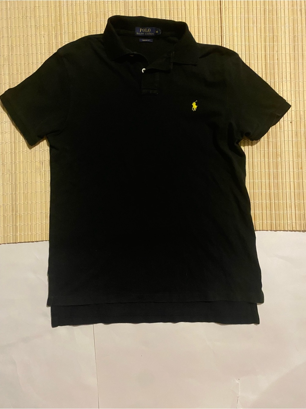 Ralph Lauren Black Polo Shirt with Yellow Pony Logo